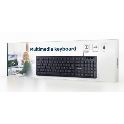 Gembird KB MCH 04 Multimedijalna tastatura, chocolate, USB, US layout, Slim black Cene