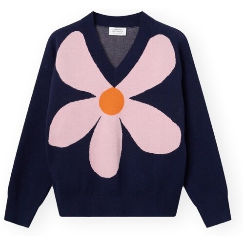 Compania Fantastica Puloverji COMPAÑIA FANTÁSTICA Knit 10201 - Flowers Modra Cene