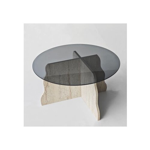 Hanah home sto za dnevnu sobu butterfly travertine fume Slike