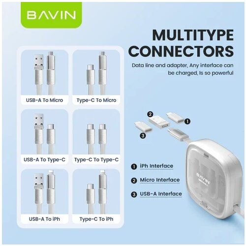 BAVIN Multifunkcionalni box Type C 60W (Type C, Lightning,Micro) Slike