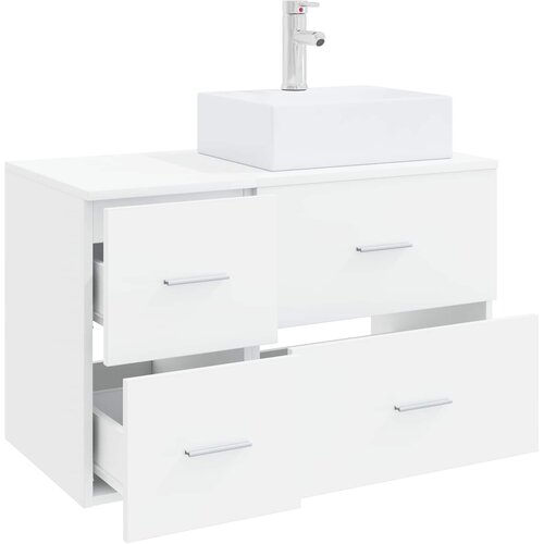  Set namje&amp;scaron;taja za kupaonicu 2 kom. Bijela Konstruirano drvo 49,5 x 41 x 79,5 cm Slike