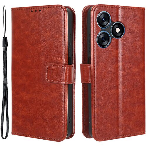 INORCO Za Tecno Spark 10 4G PU usnjena torbica za denarnico Crazy Horse Texture Stojalo Flip Ovitek za telefon, (22036597) Slike