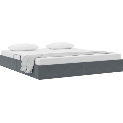 VidaXL Krevet s od storage s pohranom Tamnosiva 193 x 203 cm Bar&amp;scaron;un - Tamnosiva 193 x 203 cm Slike