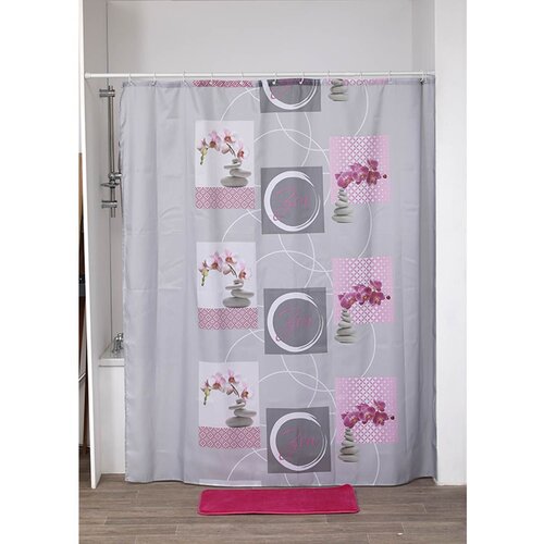 Tendance zavesa za kadu + 12 pp kukica 180x200 cm poliester Naia 1205684 Cene