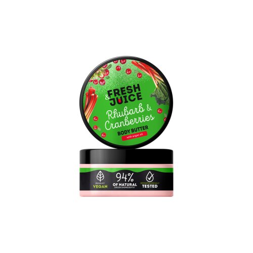 Maslac za tijelo Fresh Juice 200 ml &amp;ndash; Rhubarb &amp;amp; Cranberries Slike