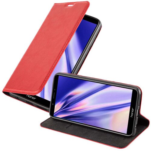 Cadorabo Ohišje, združljivo z Honor 7C / Huawei Y7 2018 v rdeče jabolko - Zaščitni ovitek z magnetnim zapiranjem, stoječo funkcijo in režo za kartice, (20549331) Cene