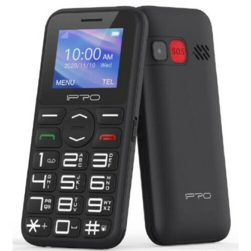 Ipro senior F183 32MB, dualsim, 3,5mm, lampa, MP3, MP4, kamera, crni mobilni telefon Slike