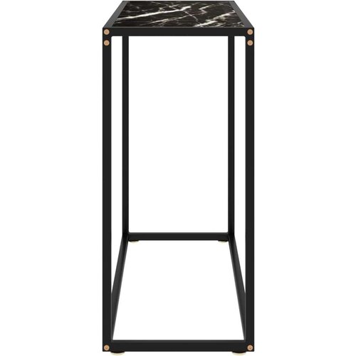  Konzolni stol crni 80 x 35 x 75 cm od kaljenog stakla Slike