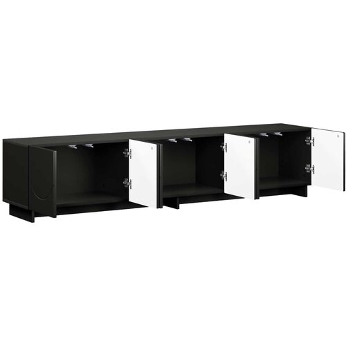  TV stalak 180 x 34,5 x 40 cm Crna Konstruirano drvo Slike