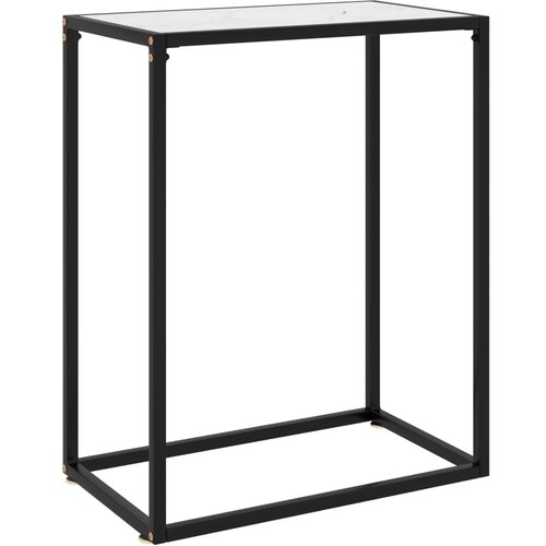 vidaXL Konzolni stol bijeli 60 x 35 x 75 cm od kaljenog stakla Cijene