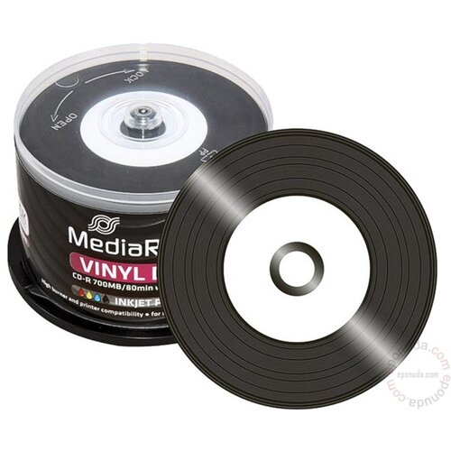 Mediarange CD-R VINYL PRINTABLE 700MB 52X MR226 disk Slike