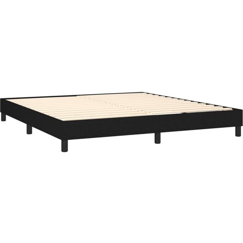  Krevet s oprugama i madracem crni 160x200 cm od tkanine Slike