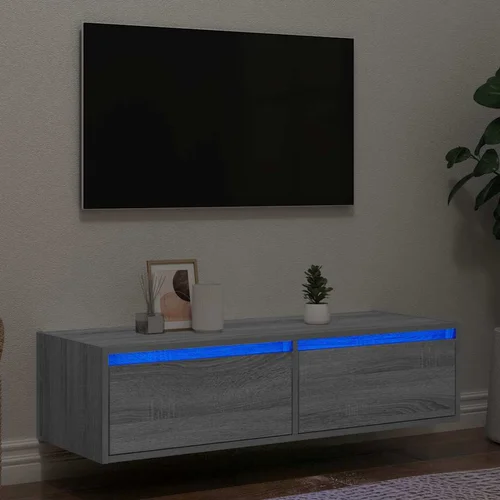 vidaXL TV ormarić s LED svjetlima boja hrasta sonome 100X35,5x25 cm