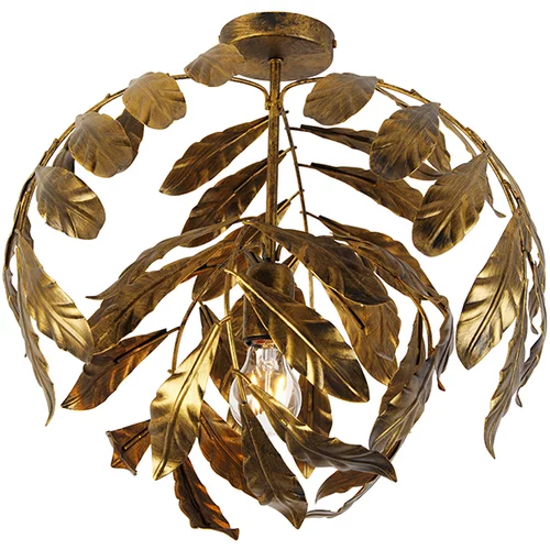 QAZQA Vintage stropna svetilka starinsko zlato 45 cm - lipa