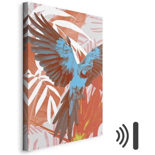  Slika - Exotic Wings - Parrot Among Abstract Leaf Patterns 40x60 Akustična Cene