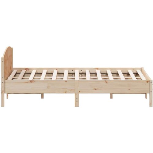 VidaXL Okvir kreveta s uzglavljem 180 x 200 cm masivna borovina Slike