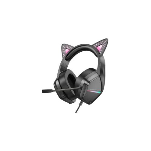  Slu&amp;scaron;alice sa mikrofonom BOROFONE BO106 Cute cat ear luminous gaming phantom cat Slike