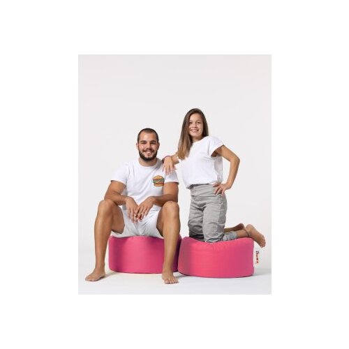 Floriane Garden tabure round pouf pink Slike