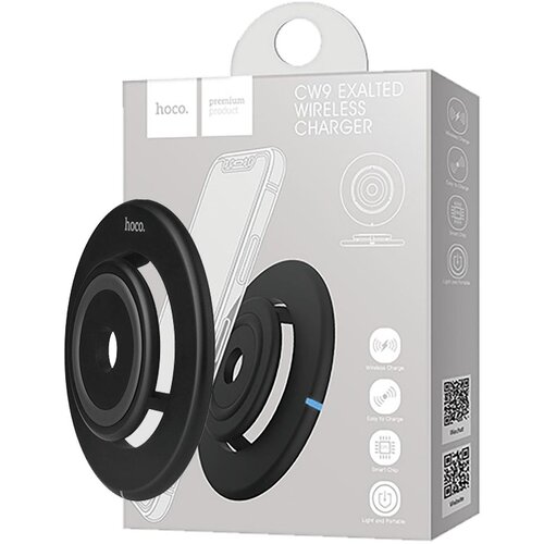 Hoco Punjač bežični, univerzalni, za smartphone, 5 W - CW9 Exalted Wireless charger, Crni Slike