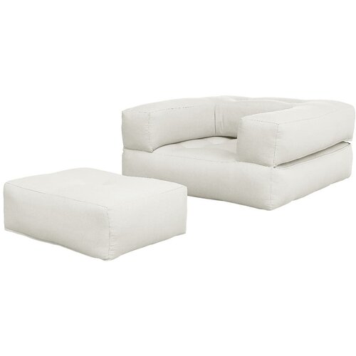Karup Design Raztegljiv fotelj Cube Natural Clear Cene