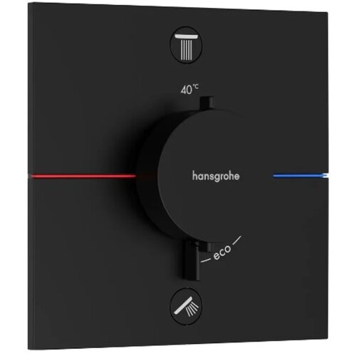 Hansgrohe ShowerSelect Comfort E mešač termostatski za skrivenu ugradnju 2 funkcije mat crni 15572670 Cene