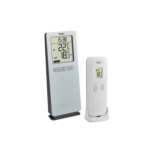 Tfa Dostmann TFA 30.3071.54 silver LOGO 2.0 RC Thermometer Slike