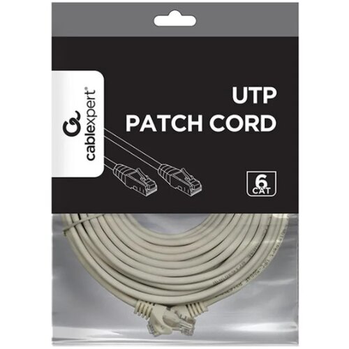  PP6U-CU-10M Mrezni kabl, CAT6 BAKARNI UTP Patch cord 10m grey Cene