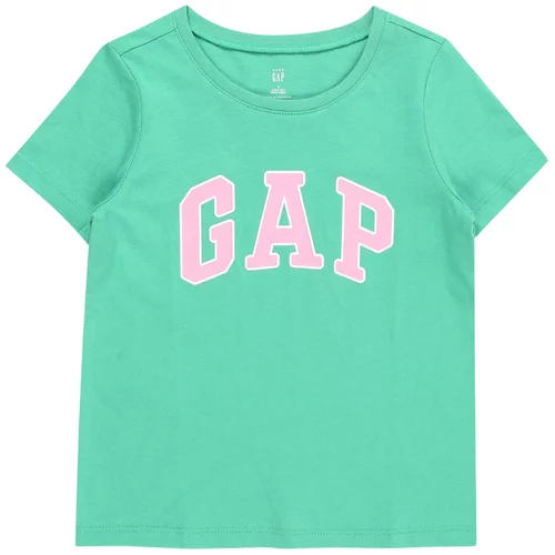 GAP Majica zelena / svijetloroza / bijela