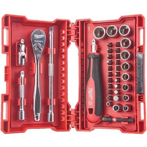 Milwaukee 38-delni set vijačnih nastavkov in ključev 1/4" 4932498381 Cene