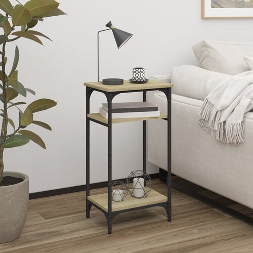 VidaXL Stranska mizica sonoma hrast 40x30x75 cm inženirski les Slike