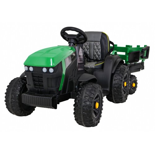 Traktor na akumulator s prikolico Titanium - zeleni Slike