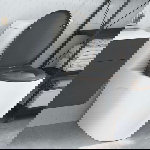  Brzo Odvojivo Sjedi&amp;scaron;te WC-a s Mekim Zatvaranjem Duroplast Antracit Slike