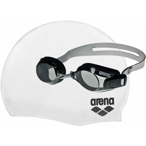 Arena POOL SET Set kapa i naočala za plivanje, bijela, veličina