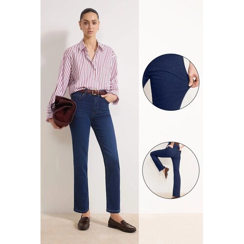 TRENDYOLMILLA ženske pantalone Twoss26Je00104, tamnoplava Cene