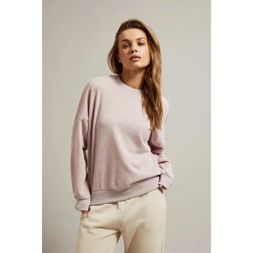 Moodo Women's sweatshirt with open back - pink