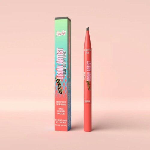 Rude Cosmetics olovka sa četkicom za oblikovanje obrva Neutral Brown Ultimate Brow Artist Slike