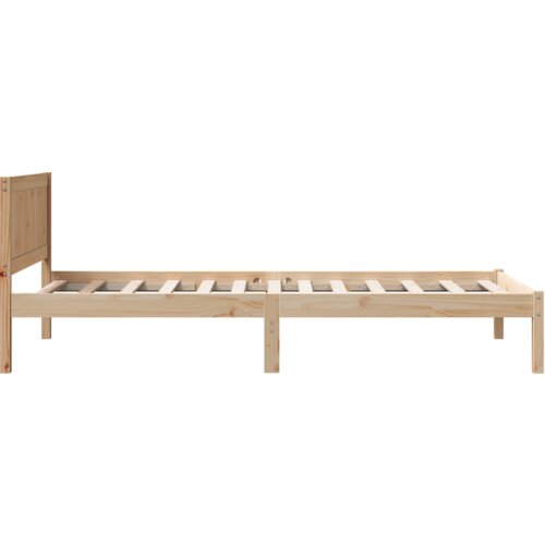  Krevet od borovine Prirodni Masivno drvo 80 x 200 cm Izdržljiv Slike