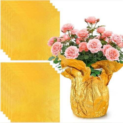 INF 10 aluminijastih božičnih ovojev za cvetlične lonce Gold, (5000557336) Cene