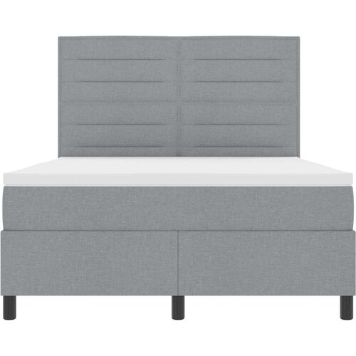  Krevet s opruga kutije Svjetlosiva 160 x 200 cm tkanina Slike