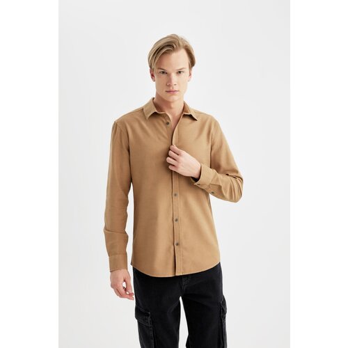 Defacto Slim Fit Cotton Long Sleeve Shirt Slike