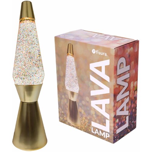 Fisura Lampa lava Golden Glitter Slike