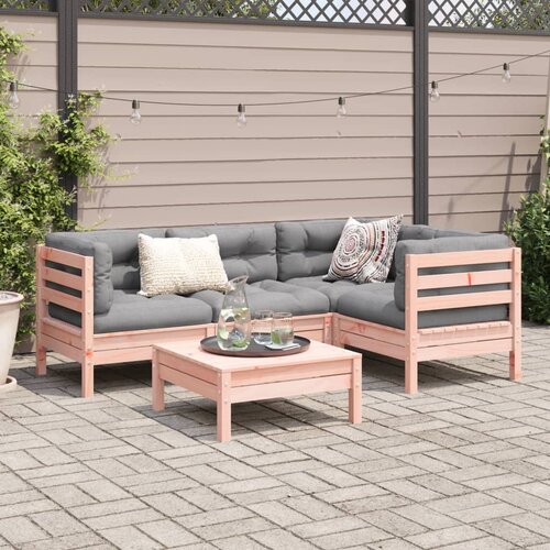 5-dijelni set vrtnih sofa od masivnog drva duglazije Smeđa Slike