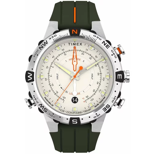 Timex Ročna ura Expedition TW2V22200 Green/Silver