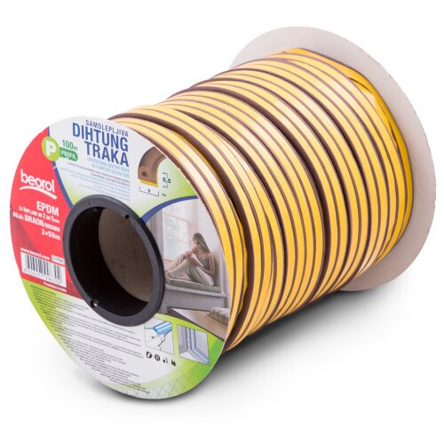 Beorol samolepljiva dihtung traka 2x50m, p-profil, braon Slike