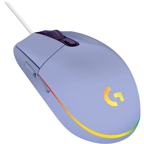 Logitech G203 LIGHTSYNC Corded Gaming Mouse – LILAC – USB