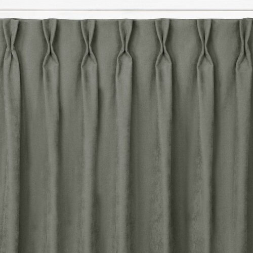  Curtain MILANA color gray style classic flex 7.5 cm with double pleat chenille 420x175 HOMEDE Slike