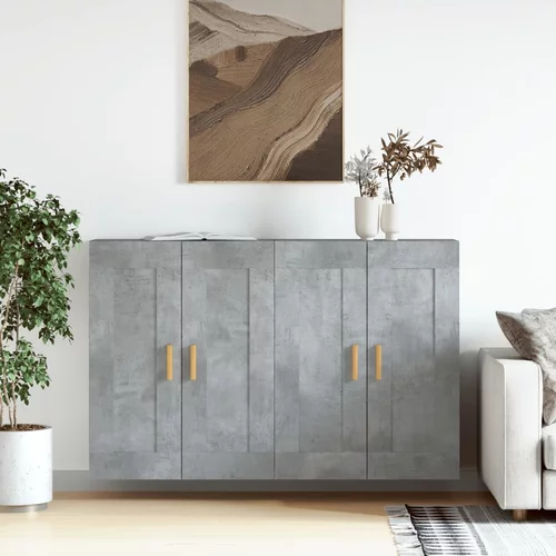  Zidni ormarići 2 kom siva boja betona od konstruiranog drva