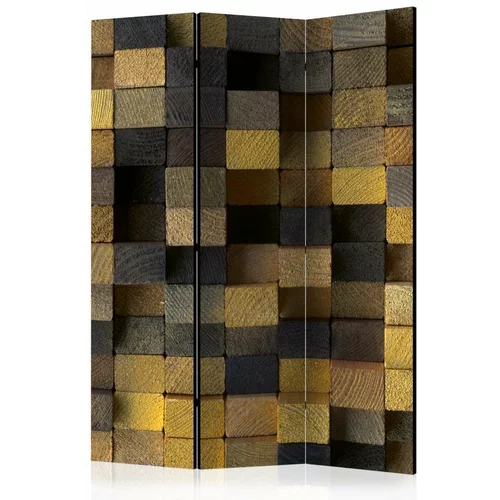  Paravan u 3 dijela - Wooden cubes [Room Dividers] 135x172