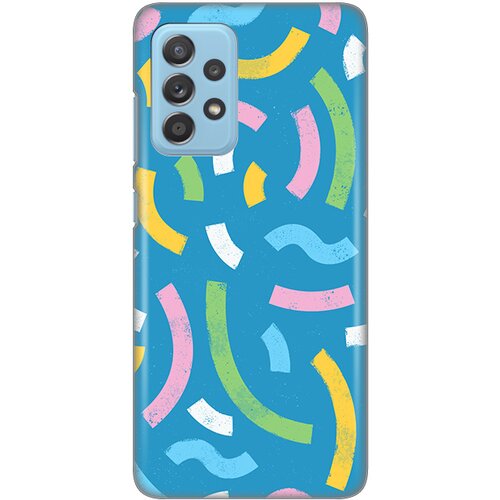  torbica silikonska print za samsung A525F/A526B/A528B galaxy A52 4G/A52 5G/A52s 5G happy lines blue Cene