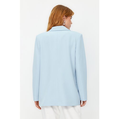 Trendyol Light Blue Regular Lining Detailed Blazer Jacket Cene